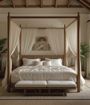 Solid Wood Bed