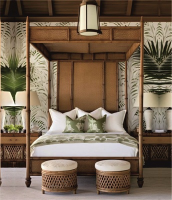 Rattan Bed